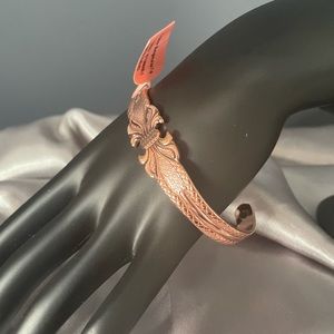 Rosetone Snake Texture Cuff Bracelet